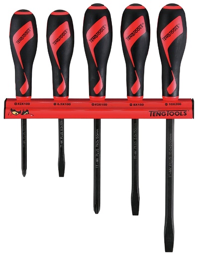 [TG.WRMDT05N] Screw Driver Set Tang Thru 5pc Wall Rack Teng
