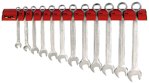 [TG.WRSP12] Combination Spanner Set 8-19mm 12pc Wall Rack Teng