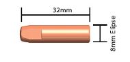 [TM.7488-5] Contact Tip 0.8mm Bernard 5pk Torchmaster