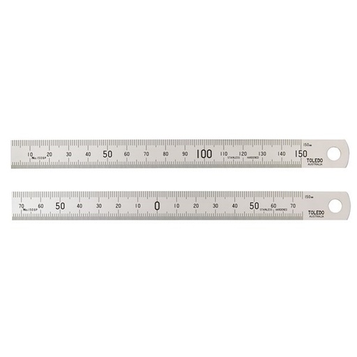[TOL.150SP] Rule 150mm Metric Double Side One Round End Toledo