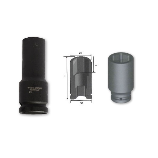 [TY.72169] Deep Impact Socket 1" 1/2dr Typhoon