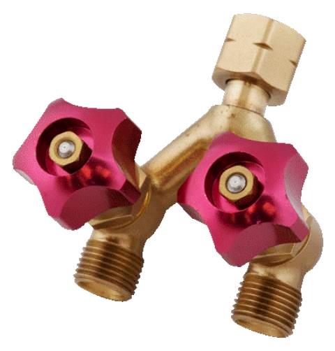 [WC.P4-HFYVLH] Hose Fitting Y Piece LH Acet/LPG Valve Weldclass