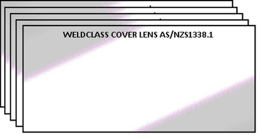 [WC.P7-CL39/5] Welding Lens 108x51mm CR39 Style 5pk