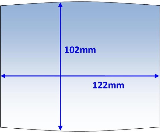 [WC.P7-CLM2/10] Welding Lens 122x102mm Outer Mach2/WIA Blue 10pk