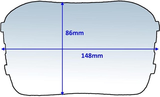 [WC.P7-CLSG1/10] Welding Lens 148x86mm Outer suit S/Glas 100 10pk
