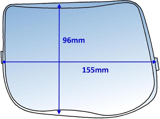 [WC.P7-CLSG91/10] Welding Lens 155x96mm Outer suit S/Glas 9100 10pk