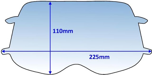[WC.P7-CLSG91FXV/5] Welding Lens 225x110mm Grind Visor S/Glas 9100FX