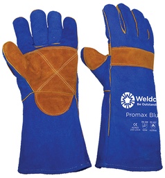 [WC.WC-01775] Welding Glove Gauntlet Blue Kevlar Stitch Promax