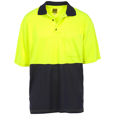 [XAX.170284] Polo Eco-Viz Short Sleeve Yellow/Navy L
