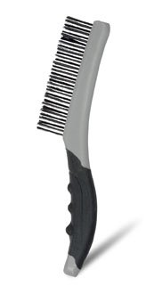 [BOR5171-SW-4RSH] Hand Scratch Brush 4 Row Steel Plastic Shoe Handle