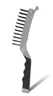 [BOR5171-SW-4RSC] Hand Scratch Brush 4 Row Steel Plastic +Scraper
