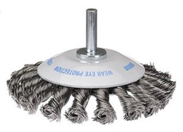 [BOR5112-100.5S] Bevel Brush Twist 100mm Steel Spindle 1/4"