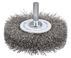 [BOR5116-2006.2B] Wheel Brush Crimp  20x6mm Steel Spindle 1/4"