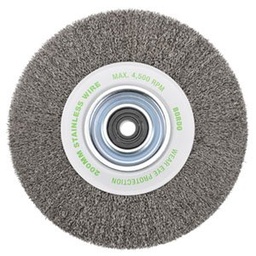 [BOR5109-150/18.3] Wheel Brush Crimp 150x18mm Inox MultiBore