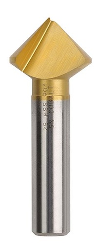 [BOR3852-25] Countersink Single Flute 3-25mm HSSCo TiN Bordo