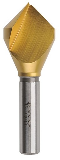 [BOR3852-30] Countersink Single Flute 3-30mm HSSCo TiN Bordo
