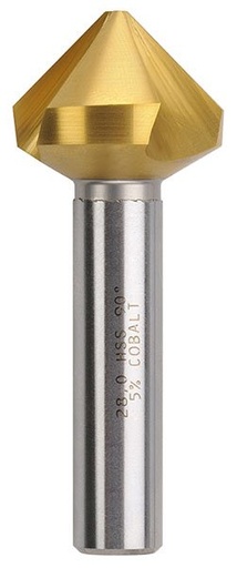 [BOR3853-28] Countersink Three Flute 3.5-28mm HSSCo TiN Bordo