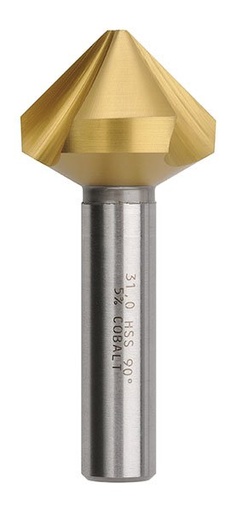 [BOR3853-31] Countersink Three Flute 3.5-31mm HSSCo TiN Bordo