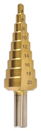 [BOR8030-M2] Step Drill 4-20mm HSS TiN Saber