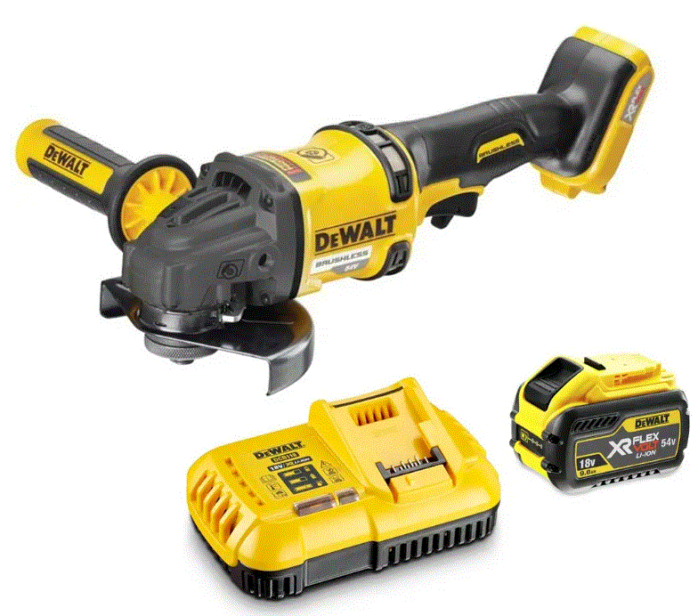[DW.DCG418X1-XE] Angle Grinder 125mm 54V XR FLEXVOLT™ Brushless 9Ah Kit Dewalt