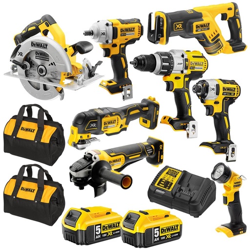 [DW.DCZ898P2-XE] Combination Kit 18V/54V XR Li-Ion 8pc 5Ah Dewalt
