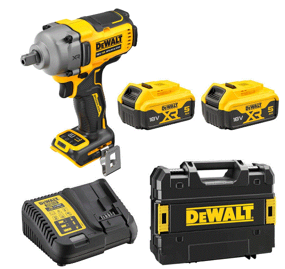 [DW.DCF892P2T-XE] Impact Wrench 18V XR 1/2" Mid Torque 5Ah Kit Dewalt